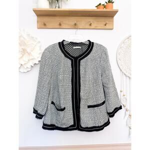 Peter Nygard Black and White Lady Jacket Size Large